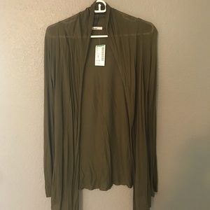 Olive green cardigan